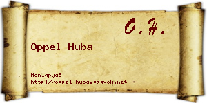 Oppel Huba névjegykártya